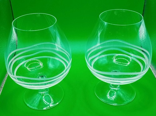 Large brandy glasses - 2, frosted