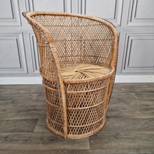 Vintage wicker peacock chair - peacock,