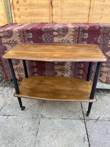 Wooden trolley drinks - trolley,