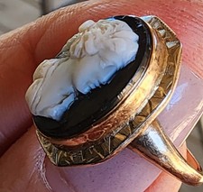 Vintage A&S 1920s Onyx Cameo