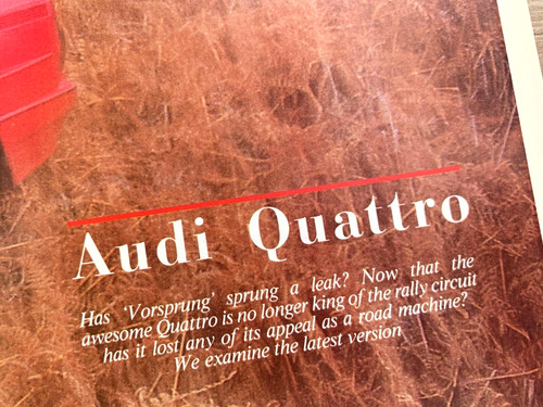 Audi quattro frameable - -,