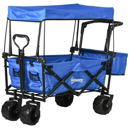 Outdoor garden push pull wagon - outdoor,