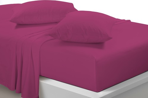 Plain dyed fitted flat sheet - dyed,