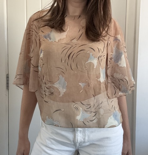 Zara abstract print chiffon - print,