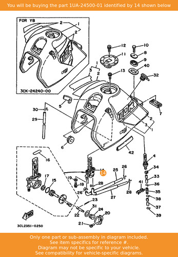 Yamaha fuel cock assy - cock, 1