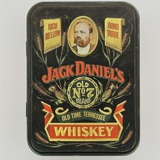 Vintage Jack Daniel’s Old No 7 Whiskey Collectors Tin & 2 Empty Mini Bottles 