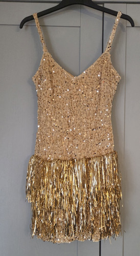 Women gold sequin fringe - women’s,