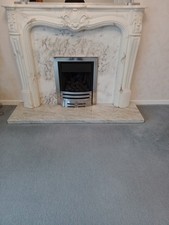 Marble Louis Style Fire Surround and Back Panel