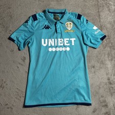 Leeds United Football Shirt Mens Small Kappa 2019/20 Training Blue Centenary