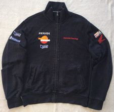Repsol Honda Racing HRC GAS mens Navy Blue Motorsport Zip Sweater Jacket size L