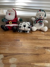 Chilly And Friends Christmas Decorations Santa Snowman & Pussy Cat By Tesco