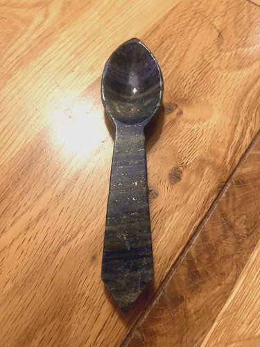 Lapis lazuli spoon carving - lazuli,