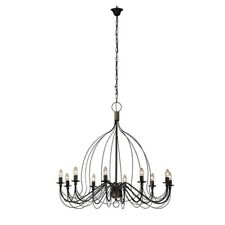Borough Wharf Aries 10-Light Sputnik Chandelier Blue Black Modern Lighting