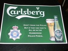 THE HUMBERSIDE POLICE CARLSBERG PRINT,12X9 INCH. (A4)