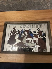 Vintage 1970s “Absinthe Berthelot” Mirror  – Goffart – French Bar (33 × 23 cm)