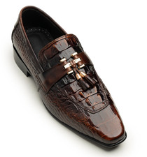 Handmade men brown crocodile