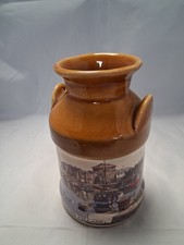 Presingoll pottery Cornwall 1 milk urn pot Cornish coastline and  Fishing Villa