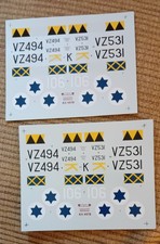 Classic Airframes 1/48 scale Meteor F.8 decal sheets