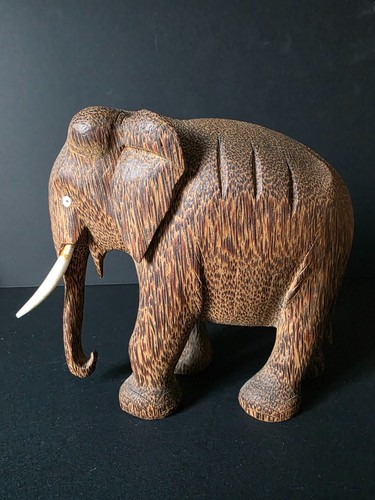 Vintage hand carved coconut - vintage,
