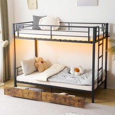 Metal Bunk Bed Frame Twin Over