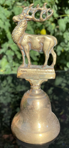 Vintage hand held brass - , bell