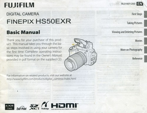 Fuji finepix hs50exr basic - fuji,