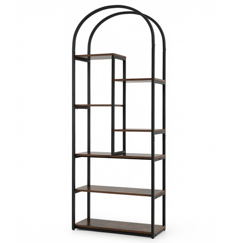 Industrial arched bookcase - arched,