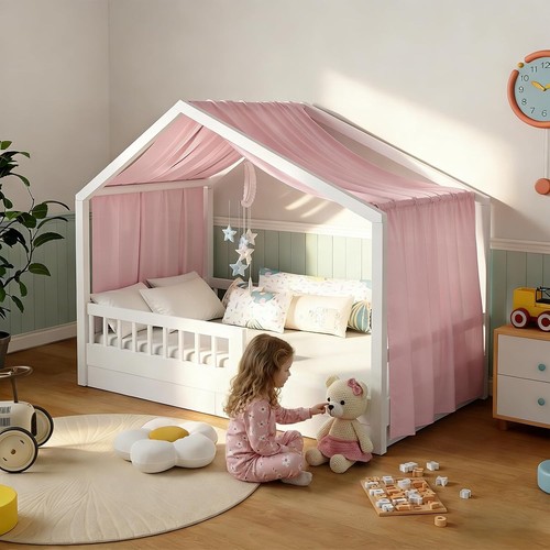Girls house bed canopy - bed, 1-panel