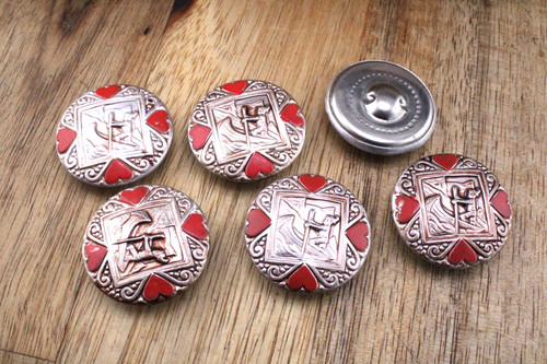 Vintage round pressed metal - vintage,