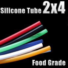 Food Grade Silicone Tubing 2x4mm Vacuum Hose Drinking Pipe Tube Multiple Colour
