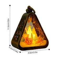 Vintage Christmas Night Light Glow Window & Tabletop Hanging Decor Table Lamp UK