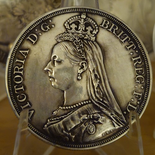 1887 silver crown - 1887, queen