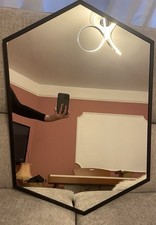 Origins Living Docklands Hexagonal Mirror - Black - Excellent Condition