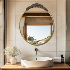 Ornate Glam Oval Wall Mirror