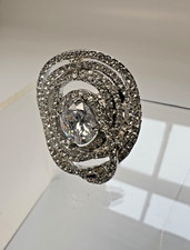 Classy Starlet’s Rock Cocktail Ring Statement Jewelry Size L New