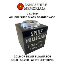 Black Granite Memorial Flower