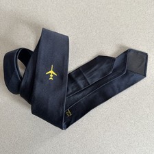 Vintage Silk Tie BEA Hawker Siddeley Trident Aircraft 1960s Made in England