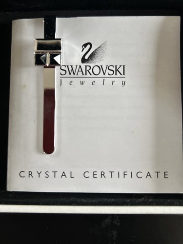 Swarovski silver tie clip - swarovski,