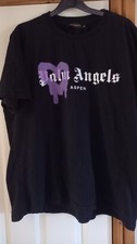 mens genuine palm angels t shirt black aspen xl used ptp 22