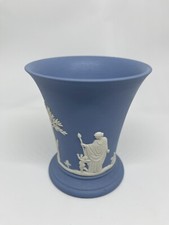 Vintage blue Wedgwood Jasperware small vase
