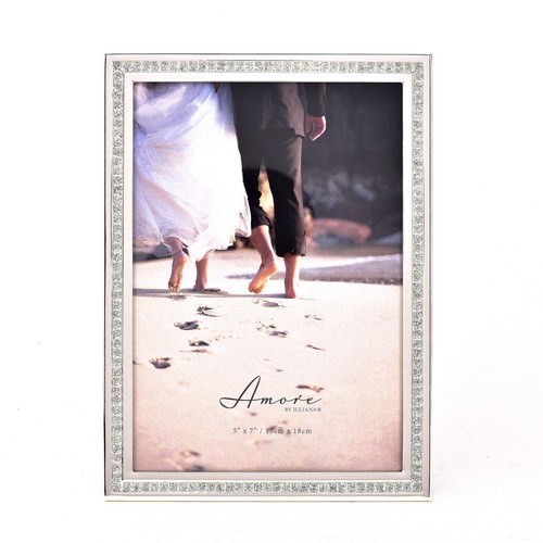 Amore silver sparkle border - silver,