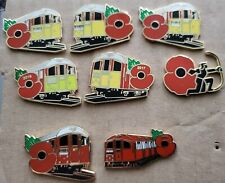 London Underground Northern Line & Island Line 1938 Stock Enamel Badges x 8
