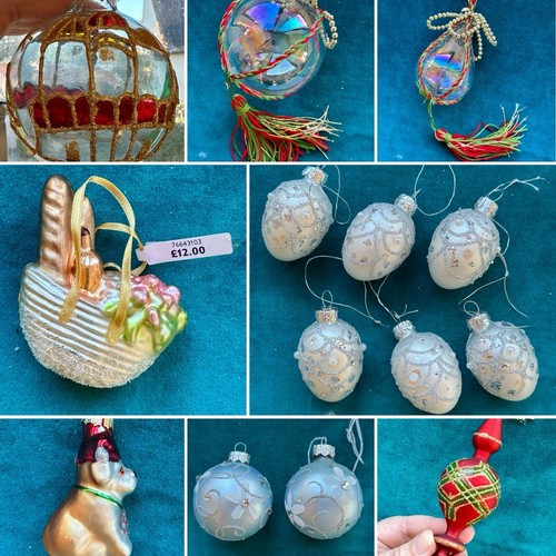 Glass christmas decorations - christmas,