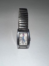 From Me to You Bear Watch, silver, metal elastic, battery needed