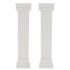  2 Pcs European Style Roman Column Decoration Dollhouse Furniture Sculpture