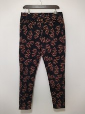 Black Floral Skinny Stretch