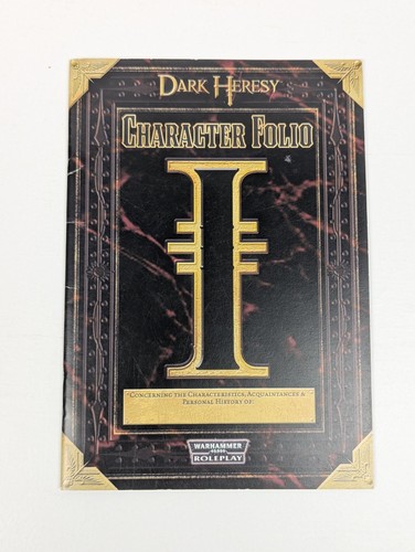 Dark heresy character folio - heresy,