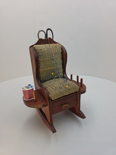Vtg wood sewing - wood, chair