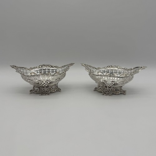 Pair victorian silver oval - victorian,