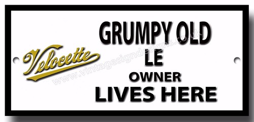 Grumpy old velocette owner - grumpy,